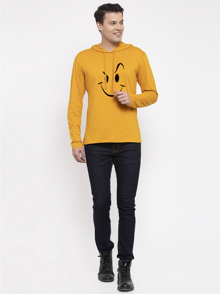 Men's Smiley Full Sleeves Hoody T-Shirt - Friskers