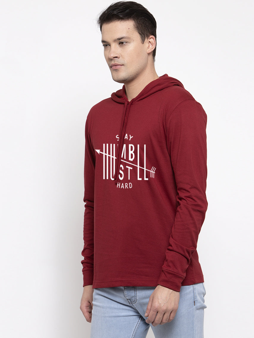 Men's Stay Humble Full Sleeves Hoody T-Shirt - Friskers