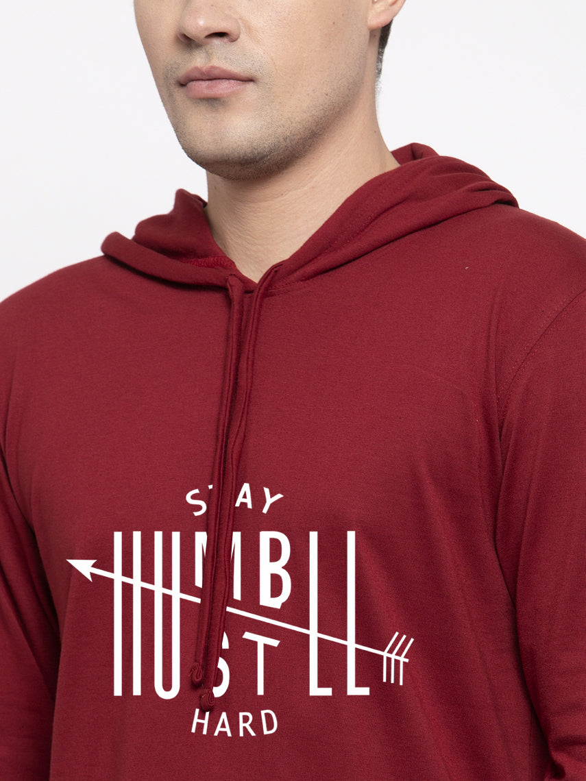 Men's Stay Humble Full Sleeves Hoody T-Shirt - Friskers