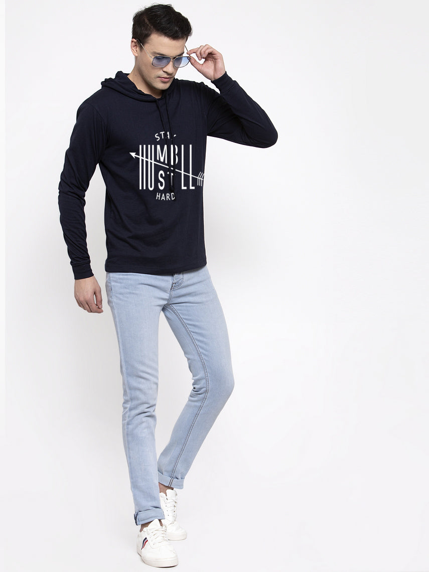 Men's Stay Humble Full Sleeves Hoody T-Shirt - Friskers