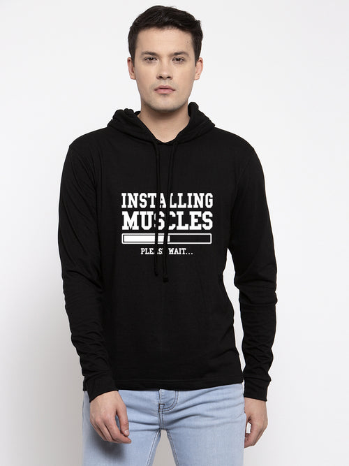 Men's Installing Muscles Full Sleeves Hoody T-Shirt