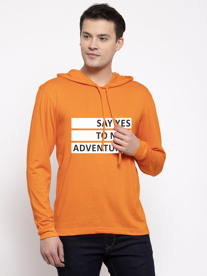 Men's Say Yes To Adventure Full Sleeves Hoody T-Shirt - Friskers