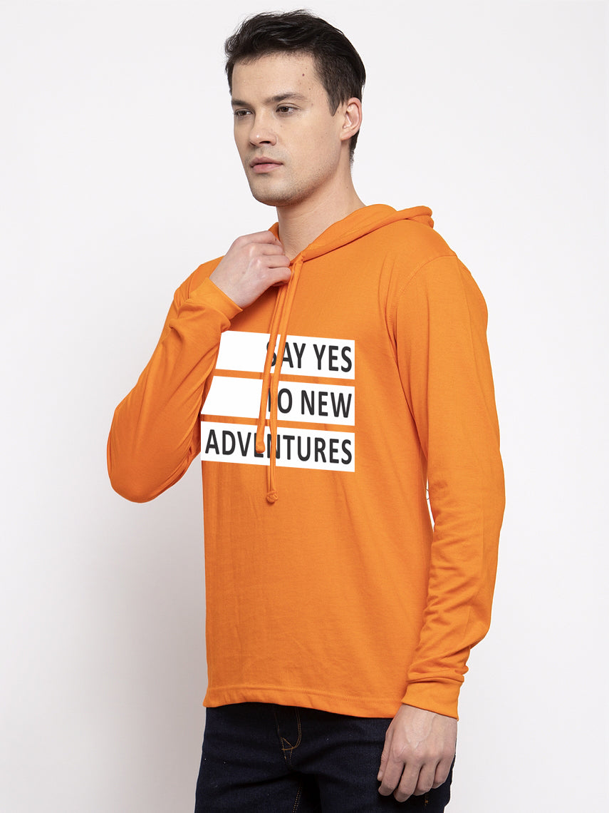 Men's Say Yes To Adventure Full Sleeves Hoody T-Shirt - Friskers