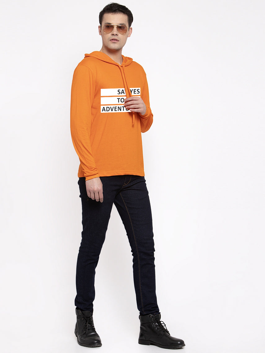 Men's Say Yes To Adventure Full Sleeves Hoody T-Shirt - Friskers