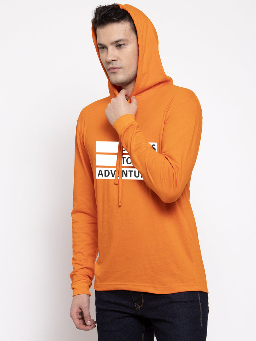 Men's Say Yes To Adventure Full Sleeves Hoody T-Shirt - Friskers