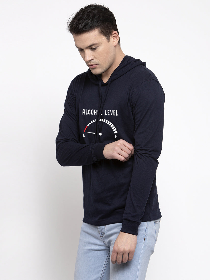 Men's Alcohol Level Full Sleeves Hoody T-Shirt - Friskers