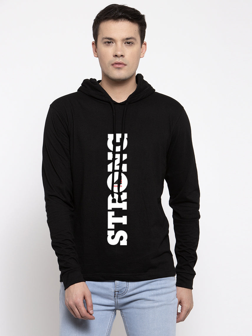 Men's Strong Full Sleeves Hoody T-Shirt - Friskers