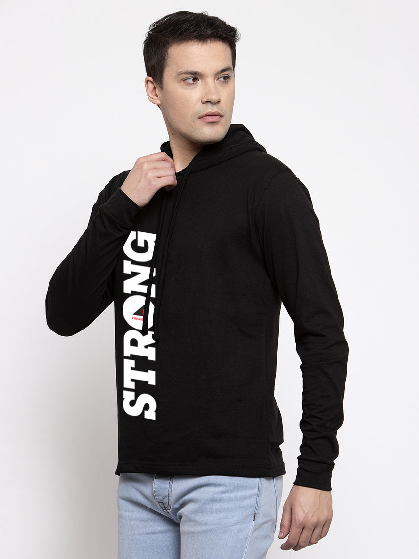 Men's Strong Full Sleeves Hoody T-Shirt - Friskers