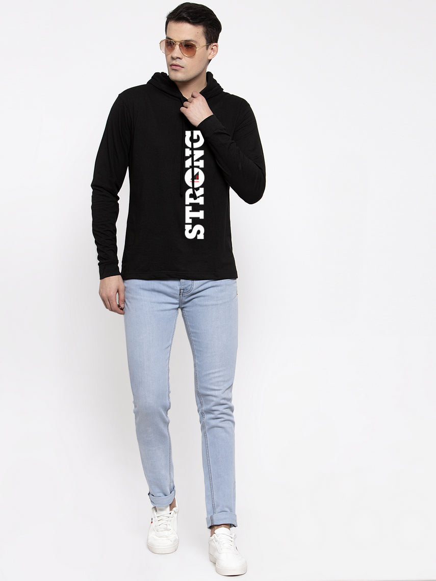 Men's Strong Full Sleeves Hoody T-Shirt - Friskers