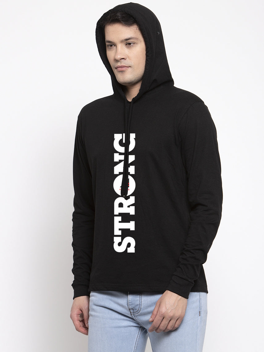 Men's Strong Full Sleeves Hoody T-Shirt - Friskers
