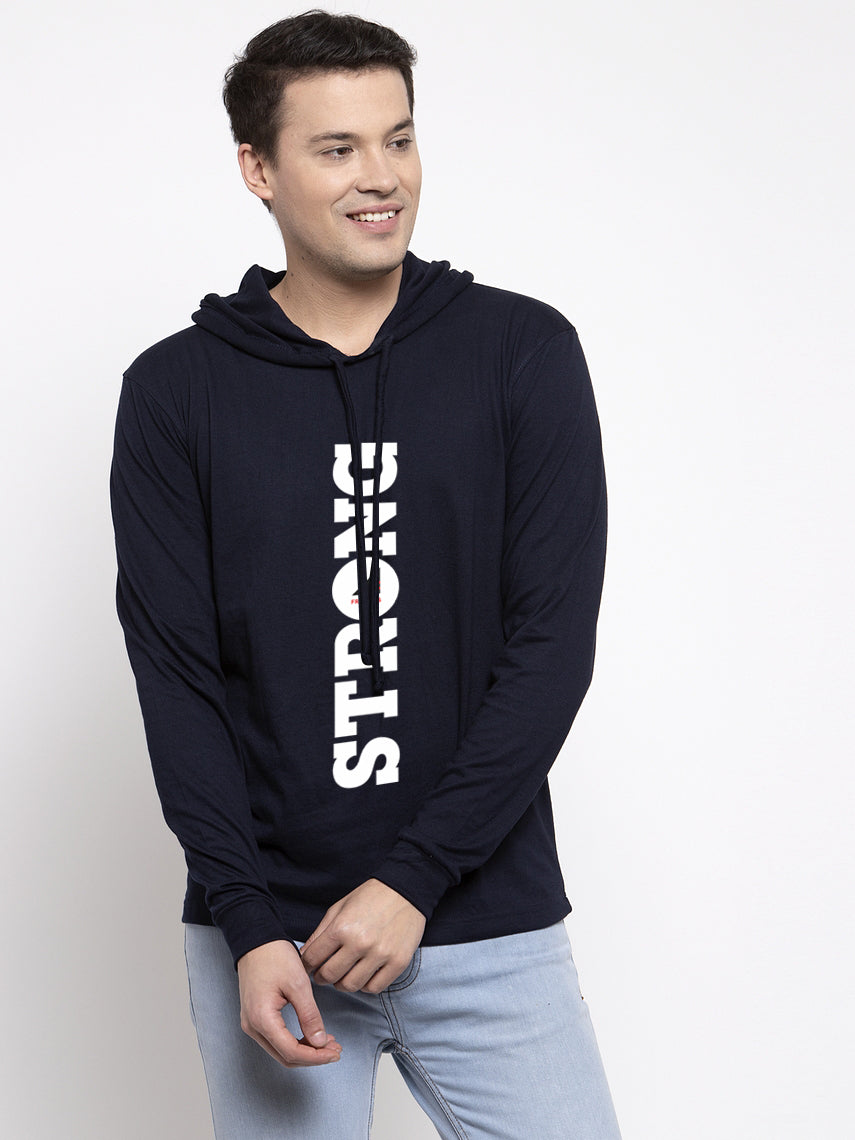 Men's Strong Full Sleeves Hoody T-Shirt - Friskers