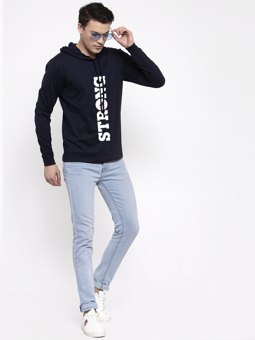 Men's Strong Full Sleeves Hoody T-Shirt - Friskers