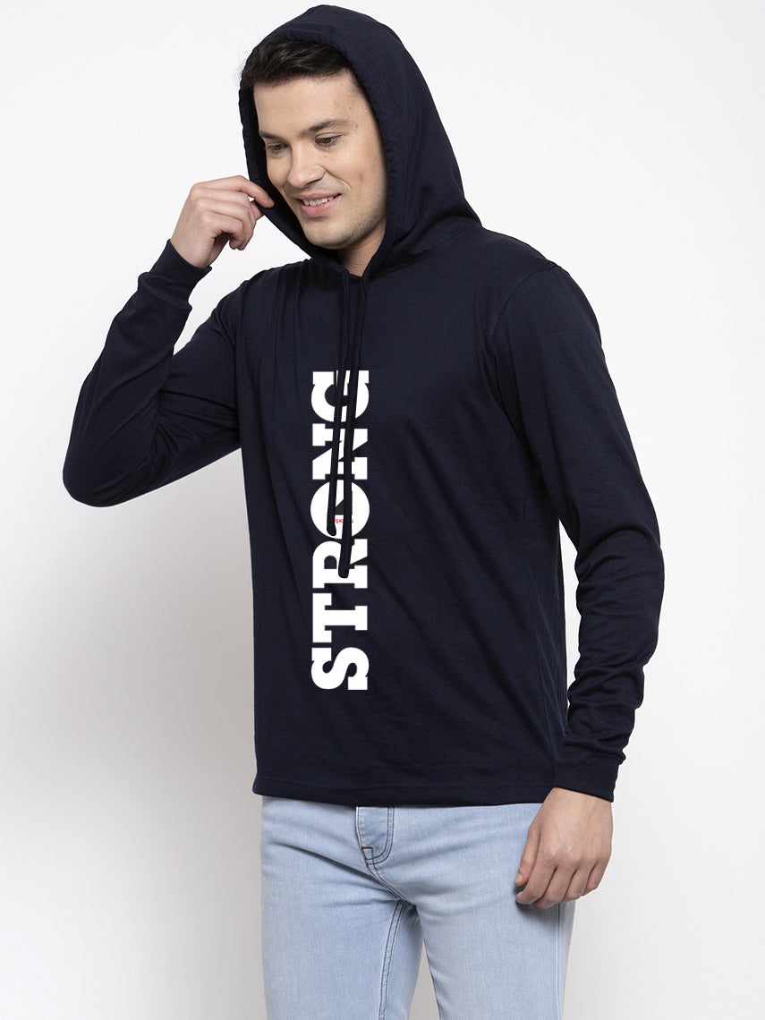 Men's Strong Full Sleeves Hoody T-Shirt - Friskers