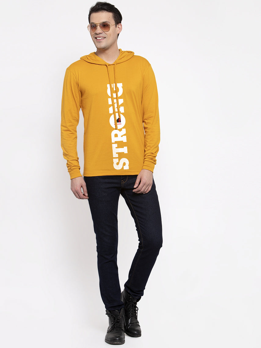Men's Strong Full Sleeves Hoody T-Shirt - Friskers