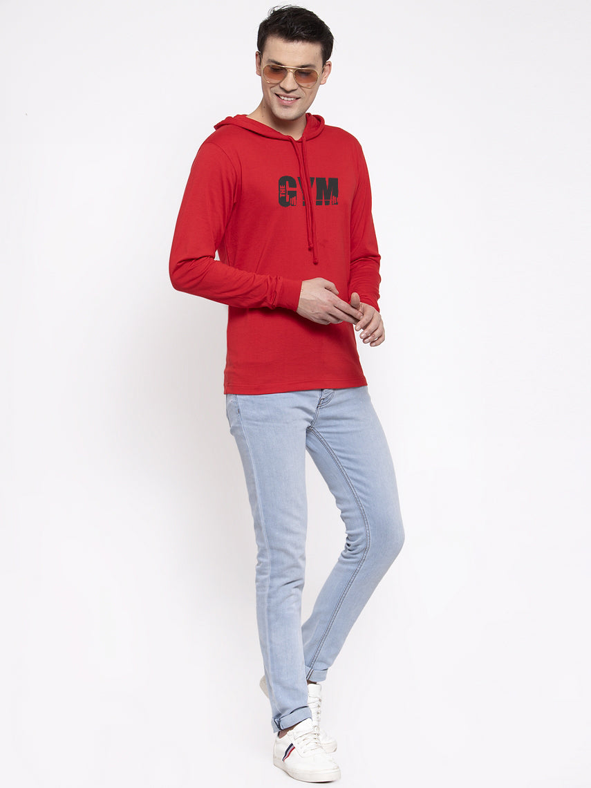 Men's Gym Full Sleeves Hoody T-Shirt - Friskers