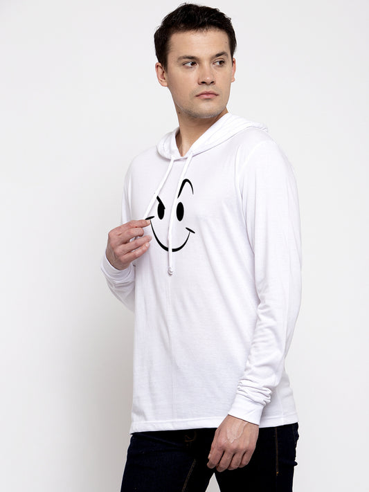 Men's Smiley Full Sleeves Hoody T-Shirt - Friskers