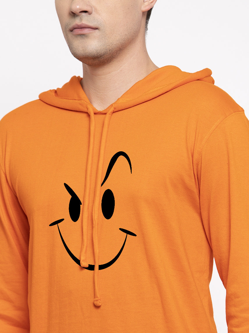 Men's Smiley Full Sleeves Hoody T-Shirt - Friskers