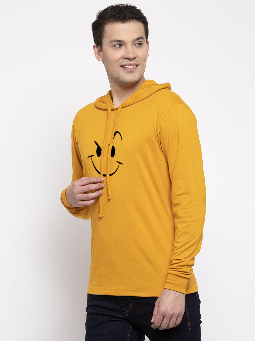 Men's Smiley Full Sleeves Hoody T-Shirt - Friskers