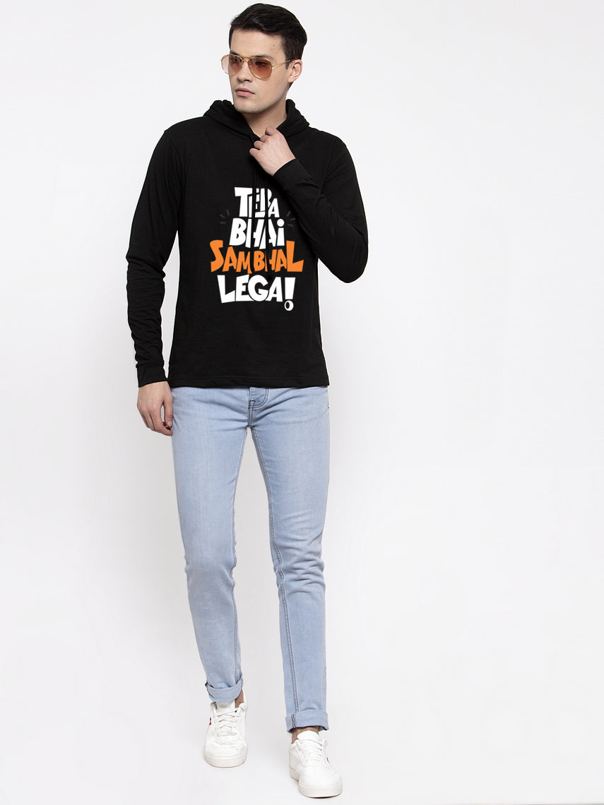 Men's Full Sleeves Casual Hoody T-Shirt - Friskers