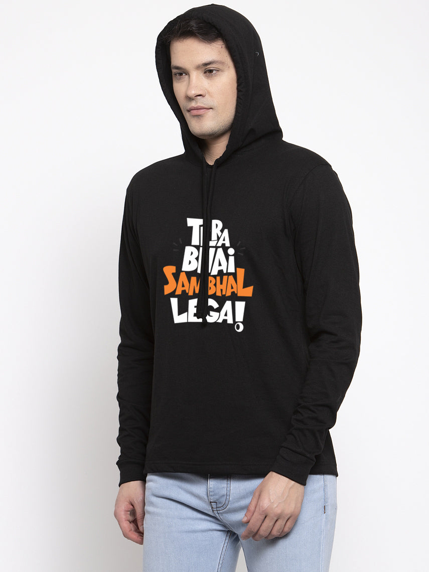 Men's Full Sleeves Casual Hoody T-Shirt - Friskers