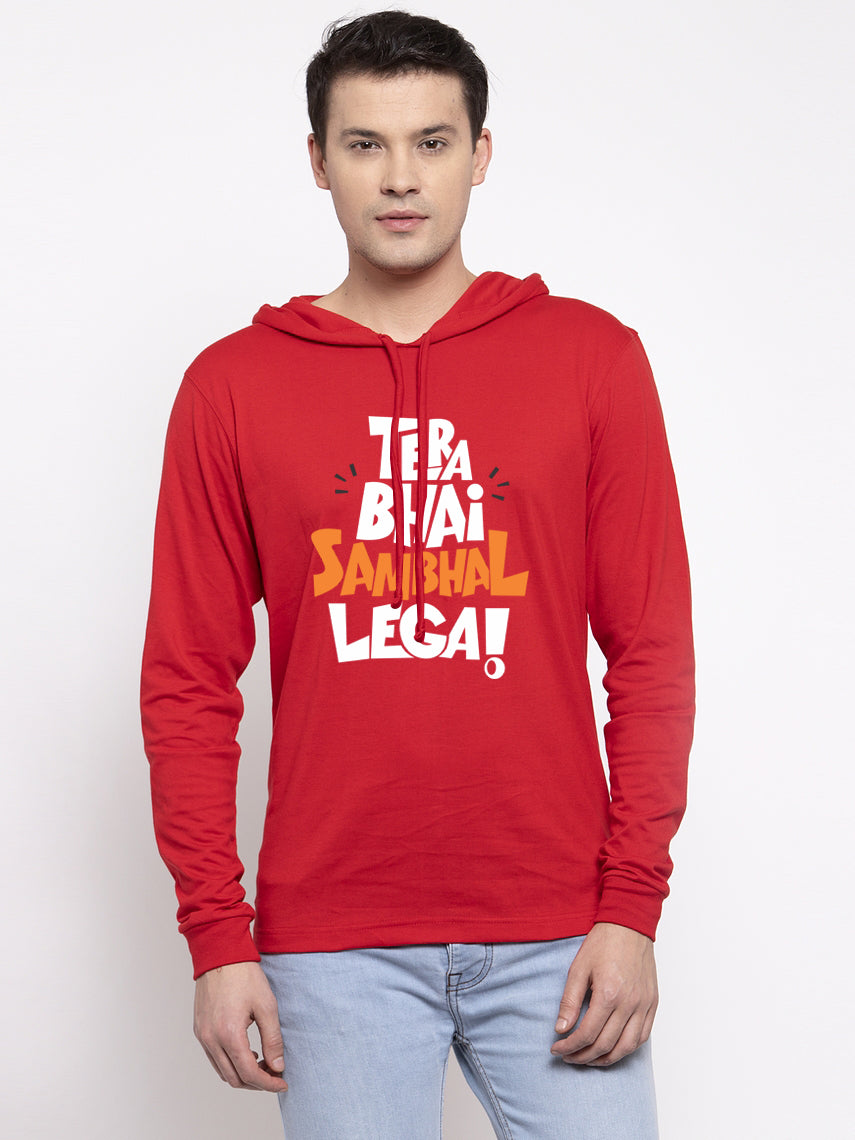 Men's Full Sleeves Casual Hoody T-Shirt - Friskers
