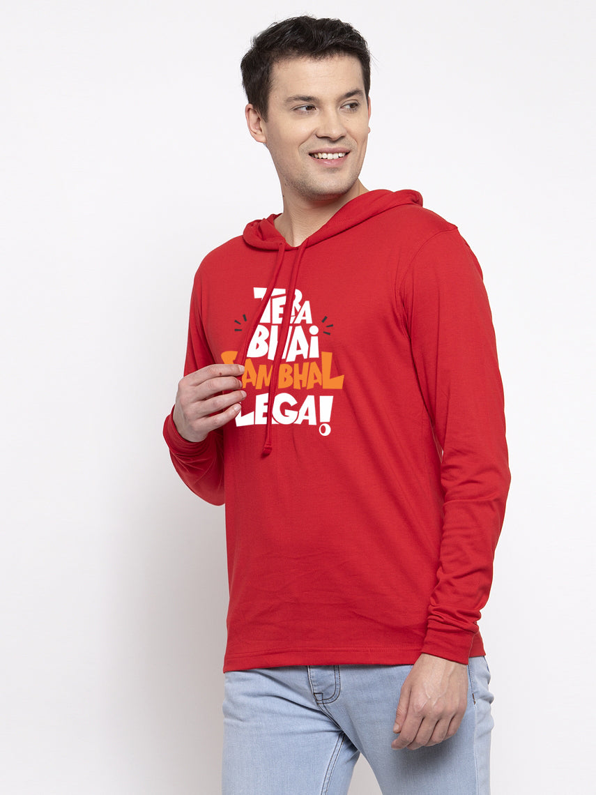 Men's Full Sleeves Casual Hoody T-Shirt - Friskers