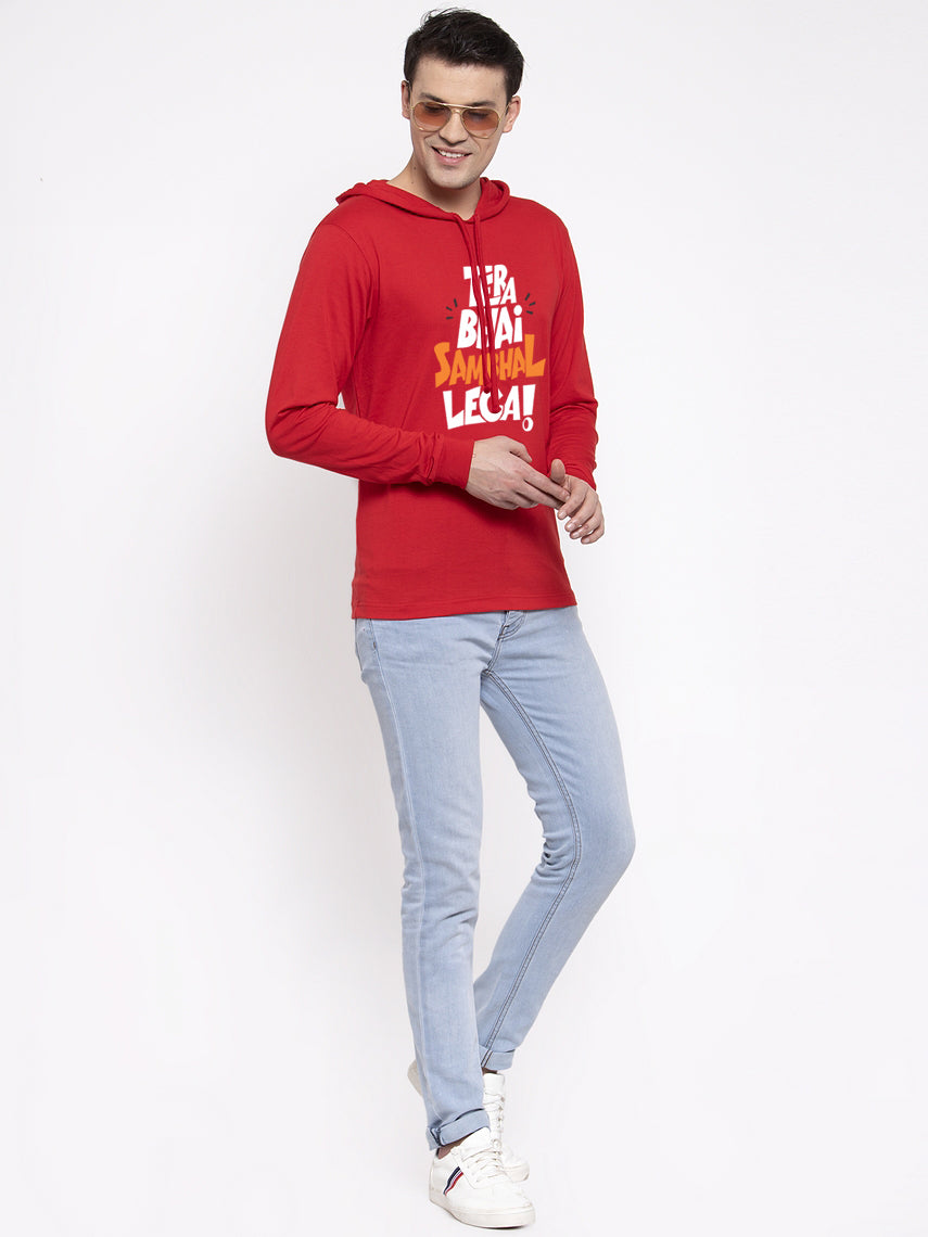 Men's Full Sleeves Casual Hoody T-Shirt - Friskers