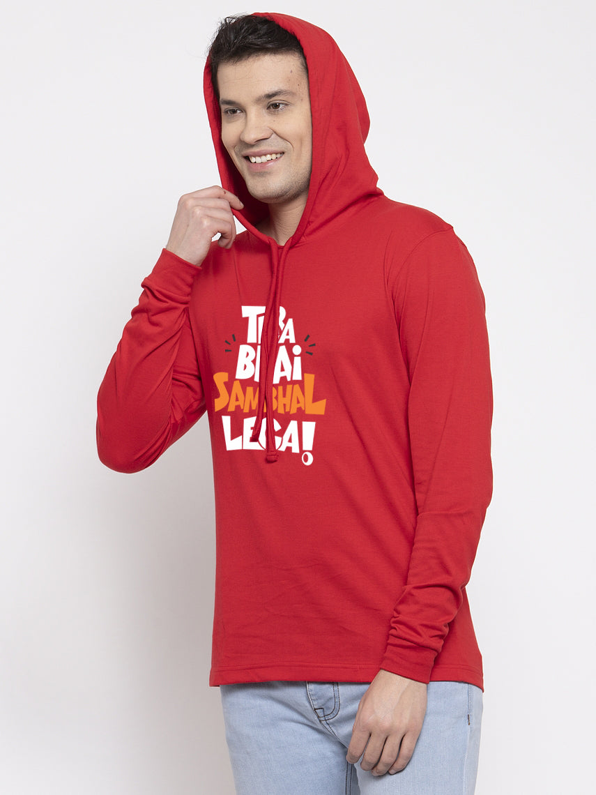 Men's Full Sleeves Casual Hoody T-Shirt - Friskers