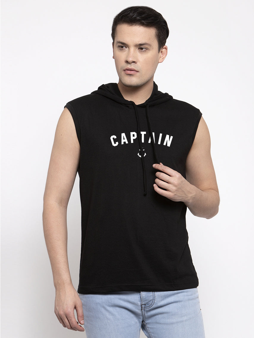 Men's Captain Sleeveless Hoody T-Shirt - Friskers