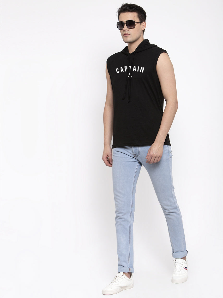 Men's Captain Sleeveless Hoody T-Shirt - Friskers