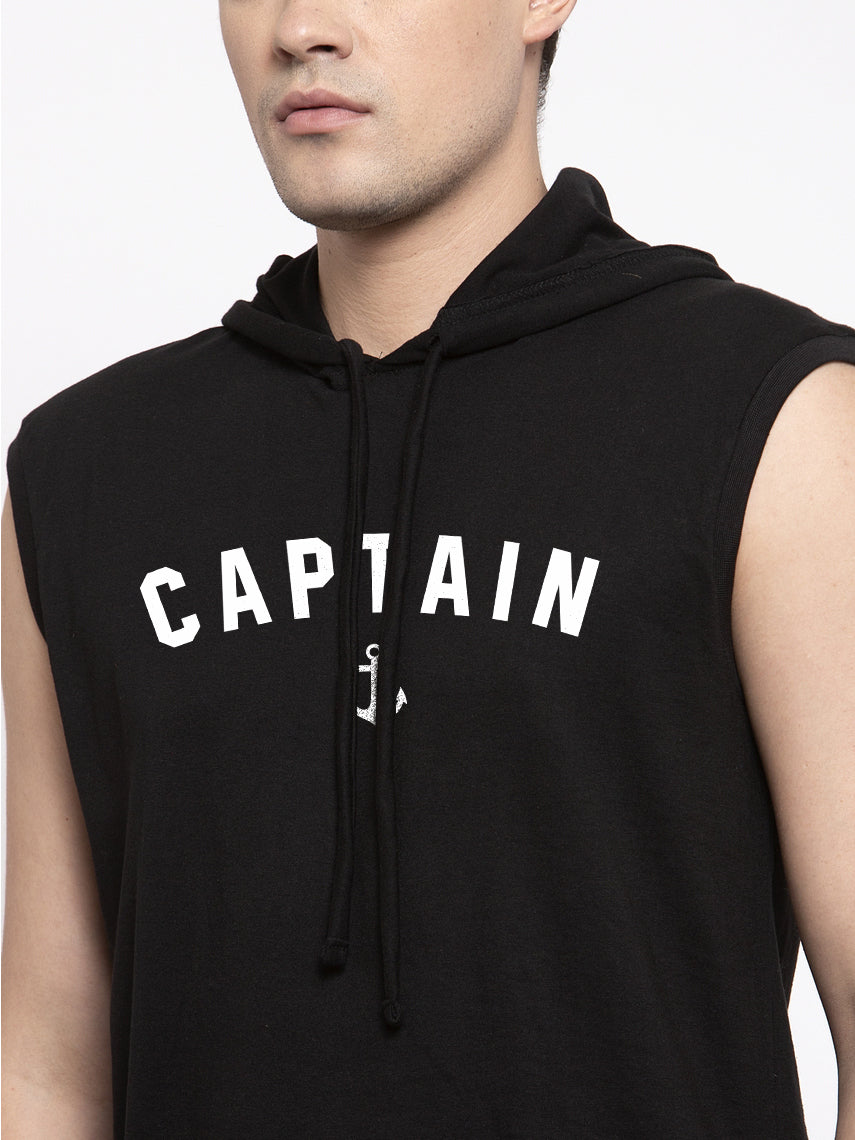 Men's Captain Sleeveless Hoody T-Shirt - Friskers