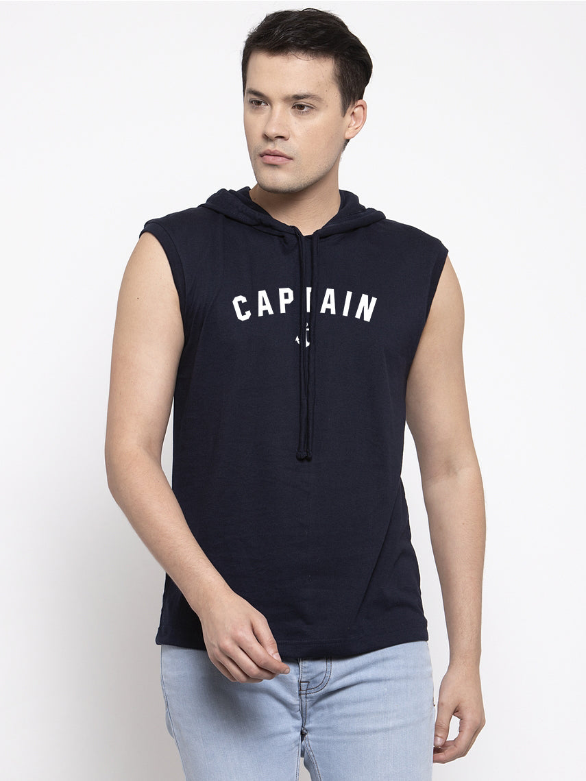 Men's Captain Sleeveless Hoody T-Shirt - Friskers