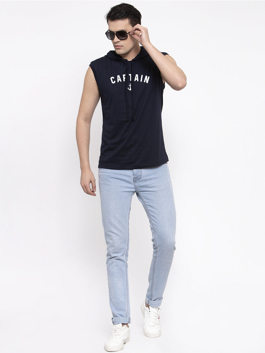Men's Captain Sleeveless Hoody T-Shirt - Friskers