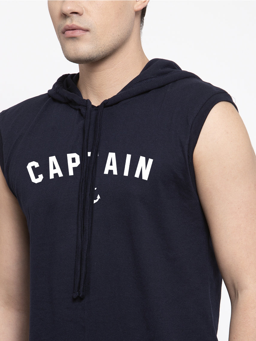 Men's Captain Sleeveless Hoody T-Shirt - Friskers