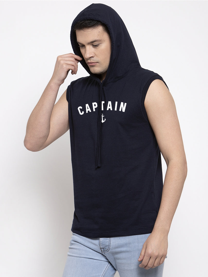 Men's Captain Sleeveless Hoody T-Shirt - Friskers