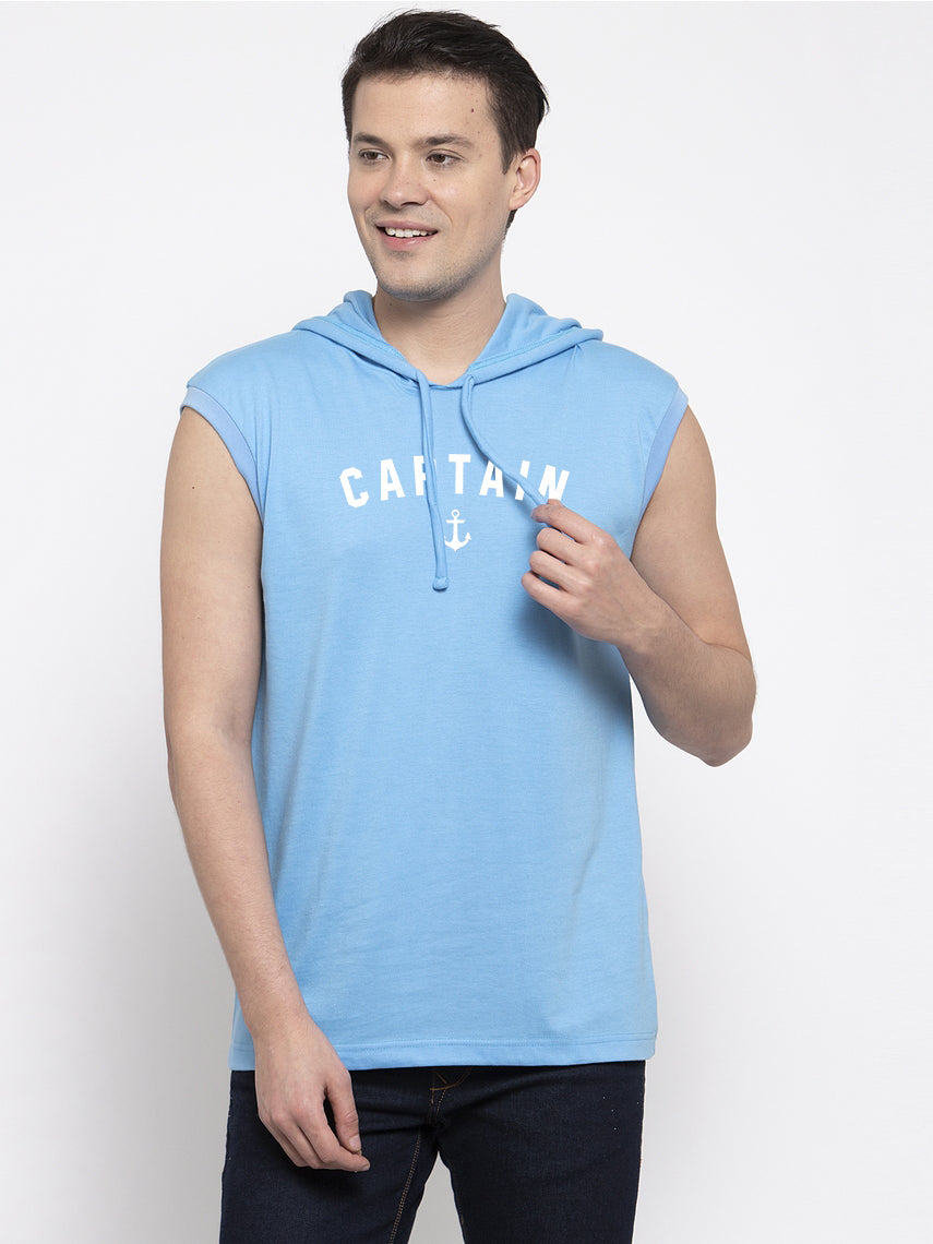 Men's Captain Sleeveless Hoody T-Shirt - Friskers