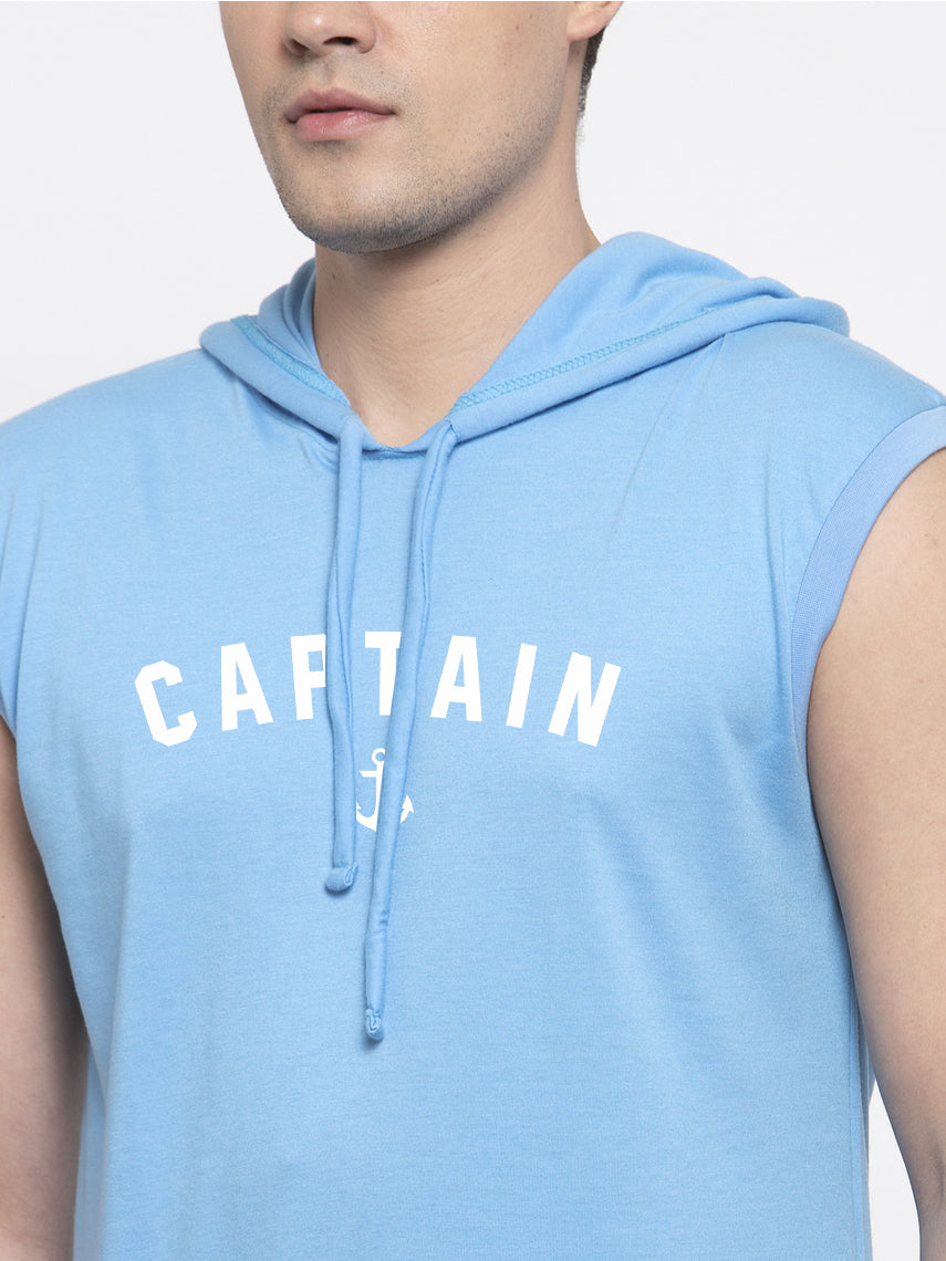Men's Captain Sleeveless Hoody T-Shirt - Friskers
