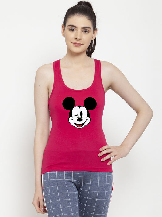 Micky Mouse Printed Women Tank Top/Vest - Friskers