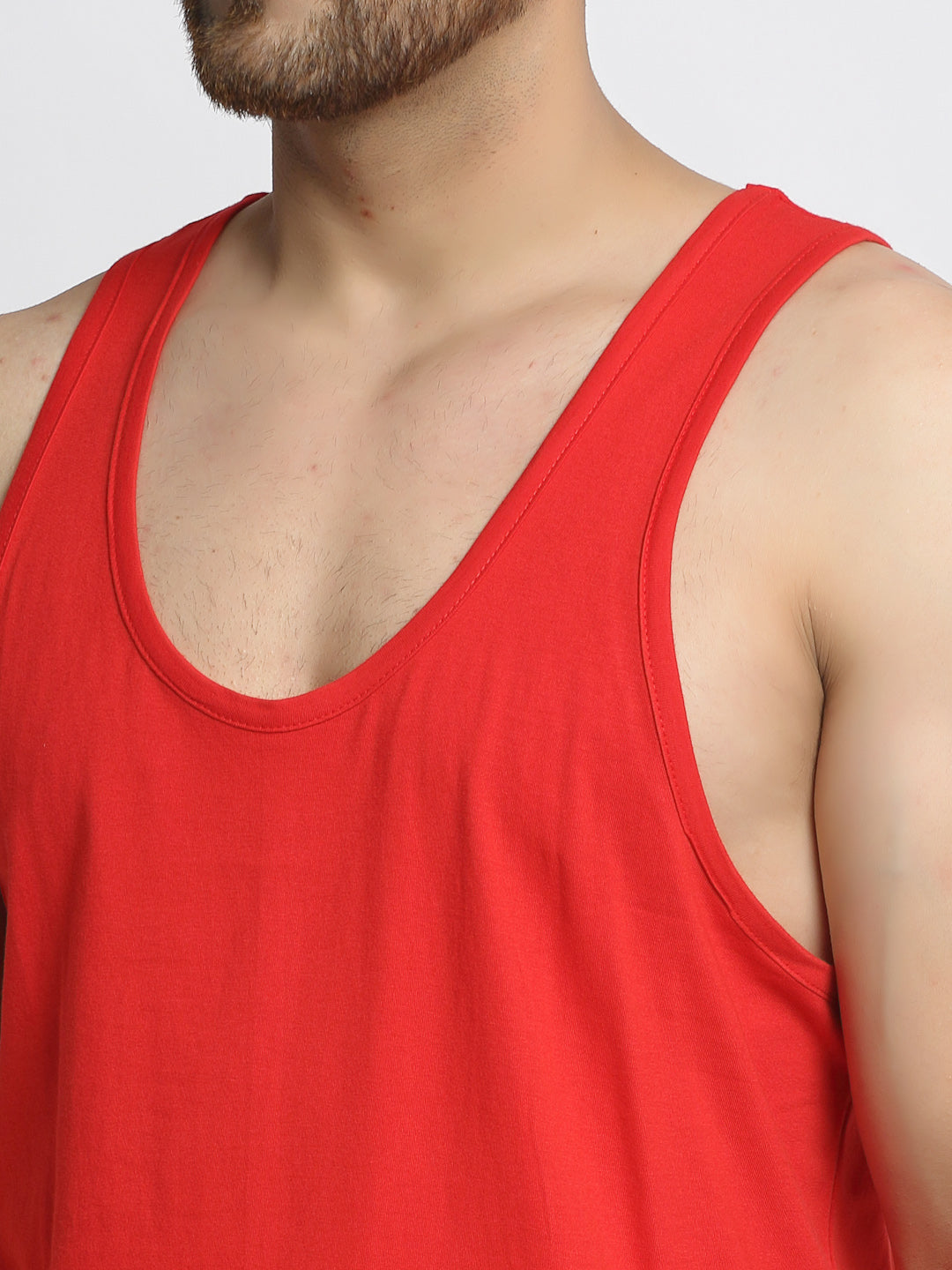 Men Solid Innerwear Gym Vest - Friskers