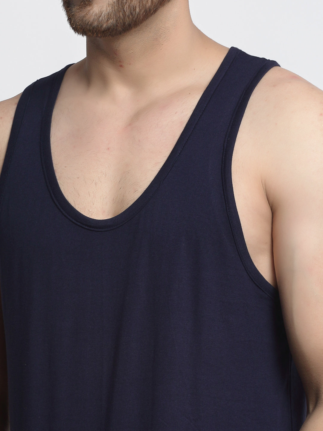 Men Solid Innerwear Gym Vest - Friskers