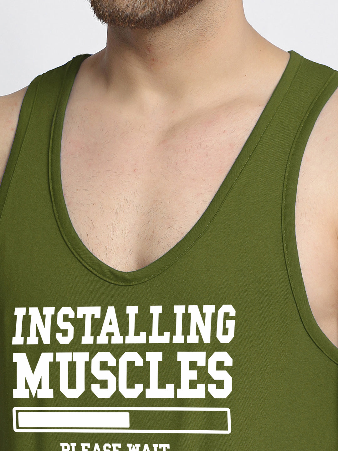 Installing Muscle Printed Innerwear Gym Vest - Friskers