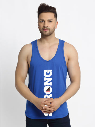 Men Strong Printed Innerwear Gym Vest - Friskers