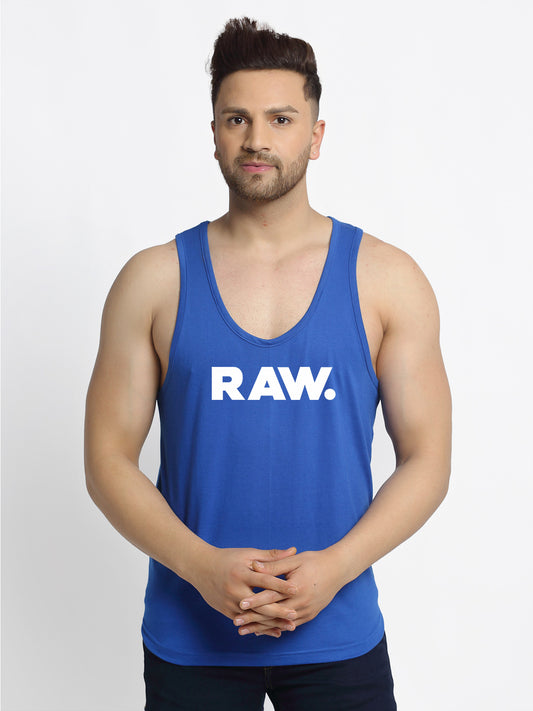 Men RAW Printed Innerwear Gym Vest - Friskers