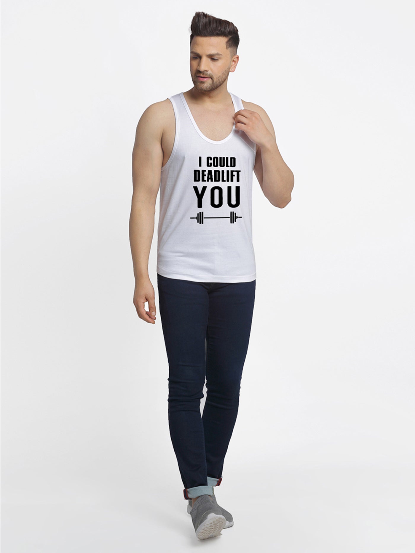 I Could Be Lift You Printed Innerwear Gym Vest - Friskers