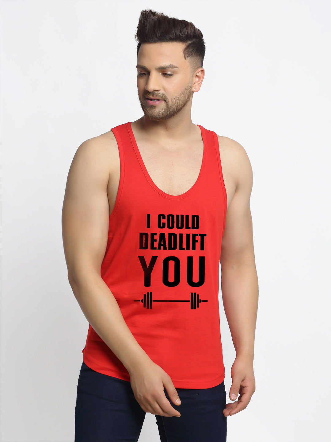 I Could Be Lift You Printed Innerwear Gym Vest - Friskers
