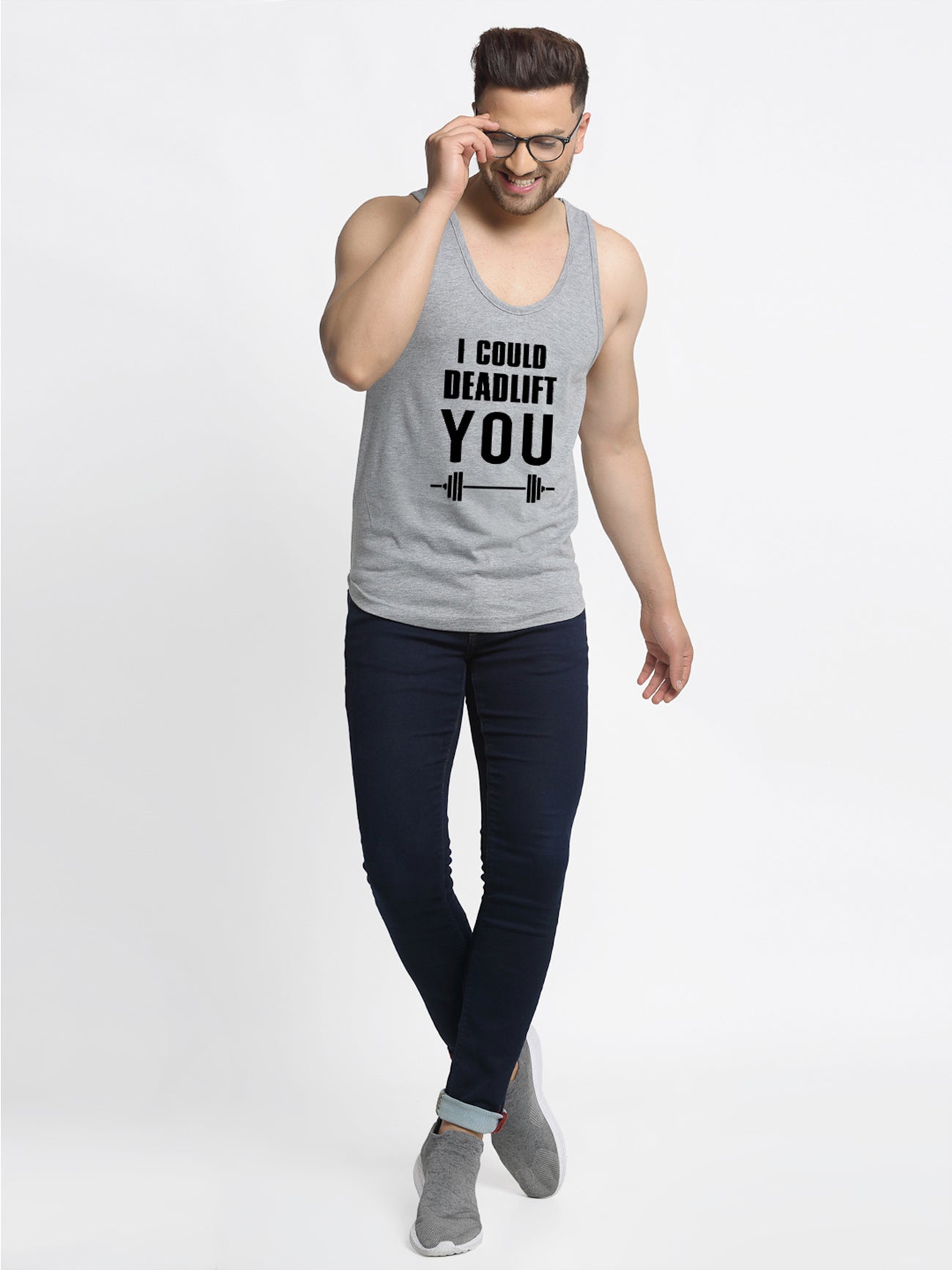 I Could Be Lift You Printed Innerwear Gym Vest - Friskers