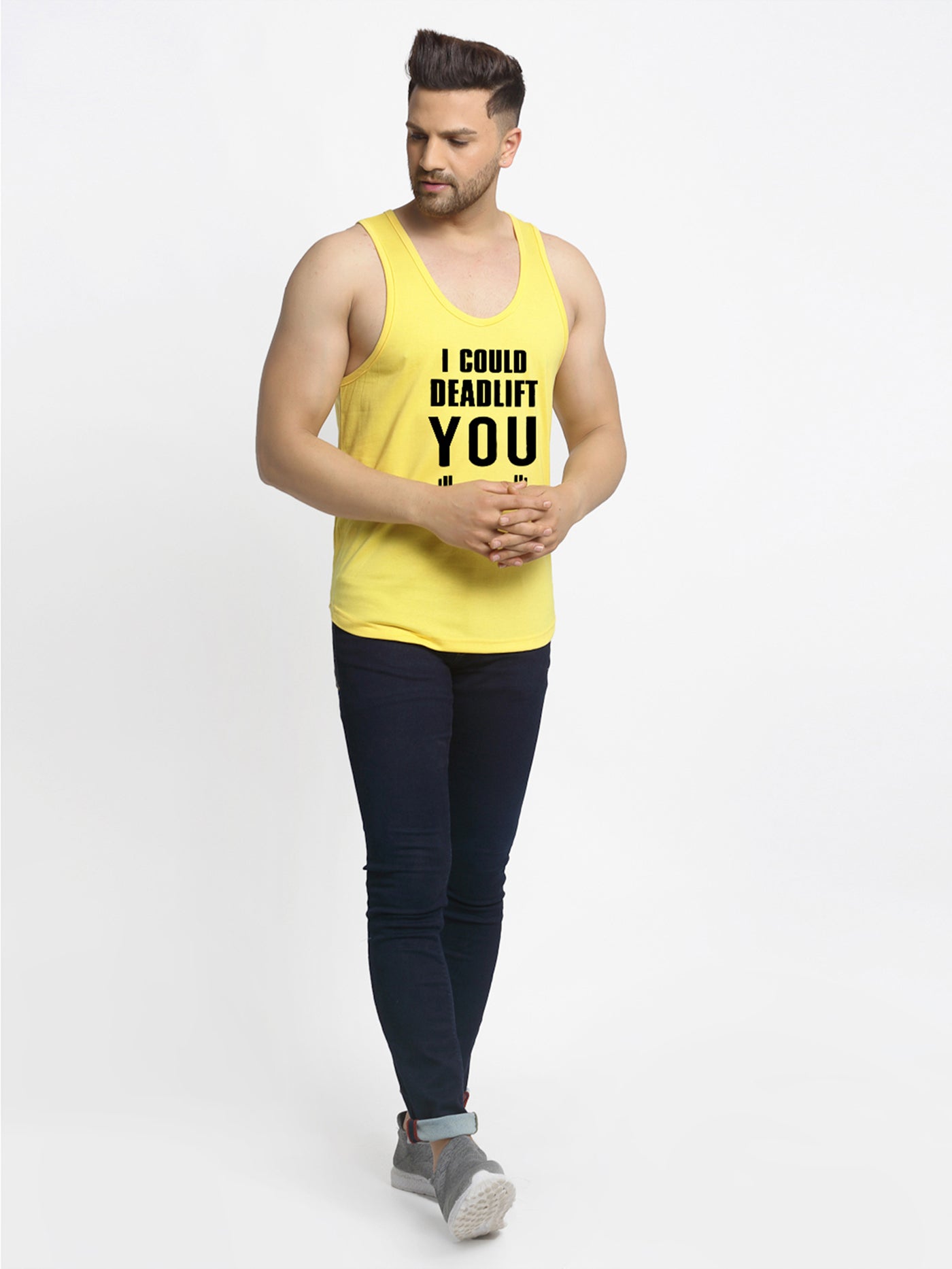 I Could Be Lift You Printed Innerwear Gym Vest - Friskers