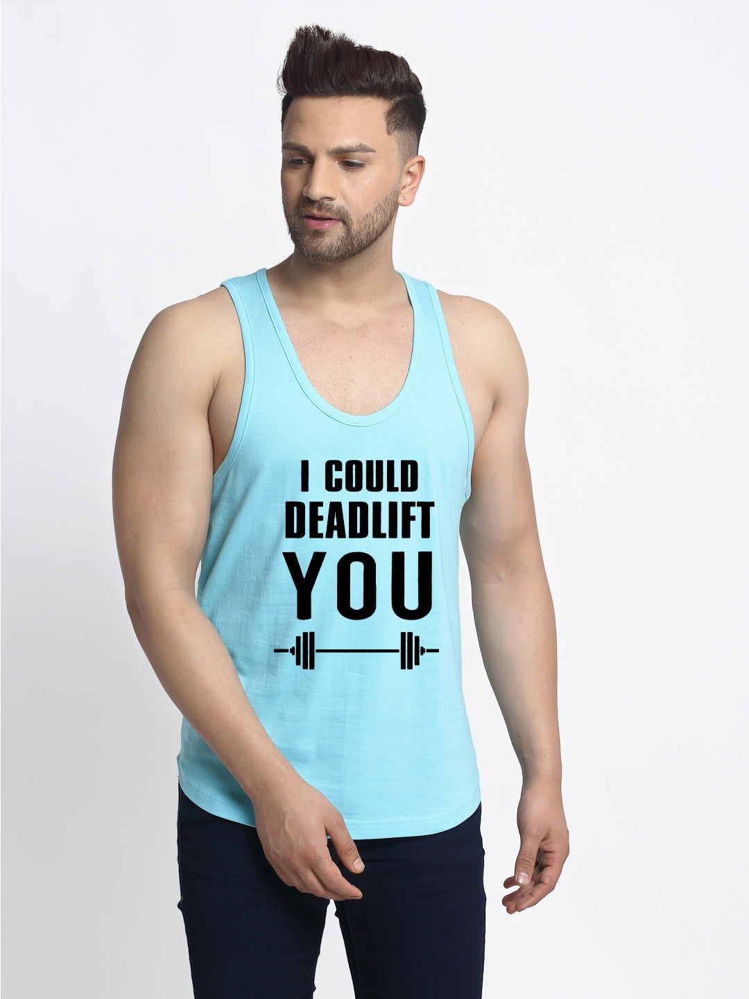 I Could Be Lift You Printed Innerwear Gym Vest - Friskers