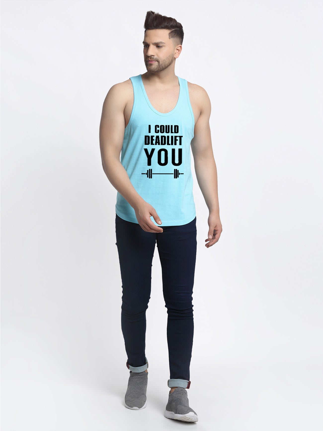 I Could Be Lift You Printed Innerwear Gym Vest - Friskers