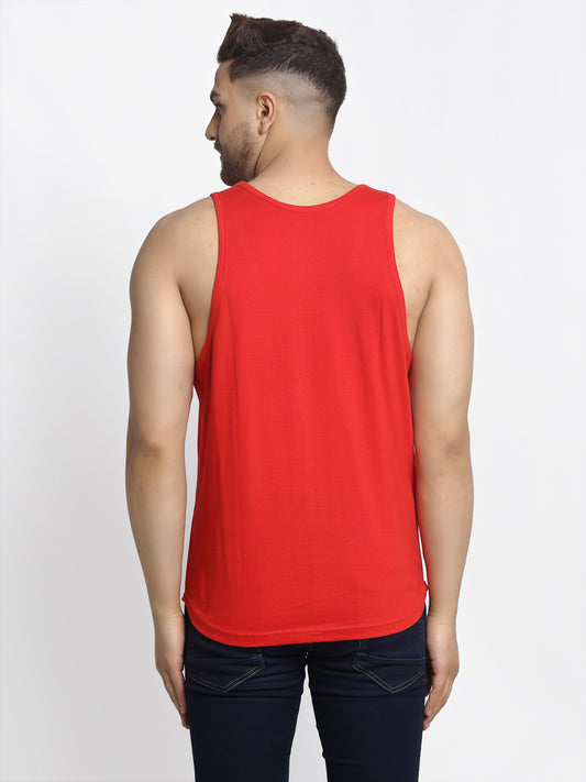 Men Playing Cricket Printed Innerwear Gym Vest - Friskers